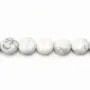 Howlite, in round and flat shape, 10mm x 40cm