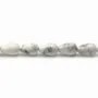 Howlite, en forme de goutte ronde lisse, 8 * 12mm x 40cm
