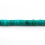 Howlite teinté de couleur bleu vert, en forme de rondelle, 3 * 4mm x 40cm