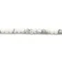 Howlite rondelle faceted 2x3mm x 40cm