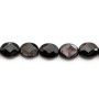 Hypersthene, en forme de oval facetté 8x10mm x 39cm