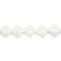 Jade blanc trèfle facette 13 mm x 2pcs