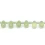 Jade jadeite, en forme de goutte, mesurant 6x9mm x 4pcs