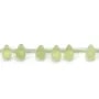 Jade jadeite, in the shape of a faceted drop, 6 * 9mm x 40cm