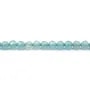 Jade Teinté bleu ciel rond facette 4mm x 40cm