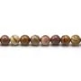 Jaspe mookaite multicolore, de forme ronde, 6mm x 40cm