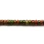 Jaspe unakite, en forme de rondelle 2x4.5mm x 39cm