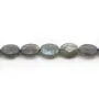 Labradorite gris de forme ovale facetté 8x10mm x 6 pcs