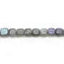 Labradorite grey, in a square shaped 6mm x 6 pcs