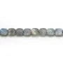 Labradorite grise en forme de carré facetté 6mm x 4 pcs