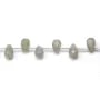 Labradorite Goutte facette  6x8mm x 5pcs