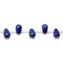 Lapis lazuli, en forme de goutte, 6 * 9mm x 2pcs
