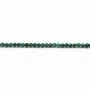 Malachite, de forme ronde et facetté, 2mm x 38cm