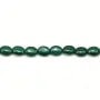 Malachite verte, de forme ovale, et de taille 6x8mm x 4 pcs