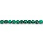 Malachite, de forme ronde plate facetté, 4mm x 40cm