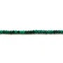 Malachite, de forme rondelle et facetté, 1.5x2mm x 39cm