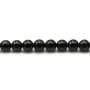 Obsidienne de couleur noire, de forme ronde, 6mm x 20pcs