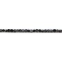 Obsidienne flocon de neige ronde facettée 2mm x 40cm