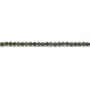 Obsidienne noir, de forme ronde facetté, de taille 2mm x 38cm