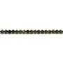 Obsidienne noire, de forme ronde facetté, 3mm x 39cm