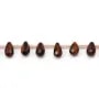 Oeil de taureau, en forme de goutte facetté 6x9mm x 4pcs