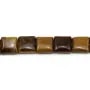 Oeil de tigre carre 10mm  x 8pcs