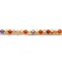 Oxyde de zirconium rond facette multicolore 2mm x 40cm