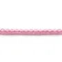 Quartz "strawberry", in round faceted shape, 2.5mm x 39cm