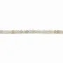 Pierre de lune en forme de ronde facette, de taille 2mm x 40cm