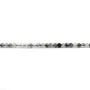 Quartz hair of venus, in faceted round shape, 2mm x 39cm