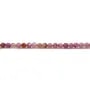 Rubis rouge, de forme ronde facetté, 3mm x 40cm