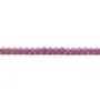 Kunzite de couleur violette, de forme ronde, 3mm x 38cm
