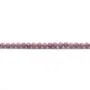 Phosphosiderite violet clair, de forme ronde facetté, 3mm x 39cm
