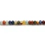Mélange de pierres, en forme de rondelle facetté, 4 * 6mm x 39cm