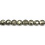 Pyrite, de forme ronde plate facetté, 6mm x 39cm