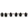 Quartz fumé, en forme de goutte facetté, 6x9mm x 4pcs