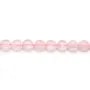 Quartz rose, de forme ronde facetté et plate, 6mm x 40cm