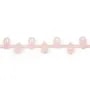 Quartz rose goutte 6x9mm x 39cm
