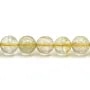 Quartz rutile, de forme ronde et de taille 10 - 11mm x 40cm