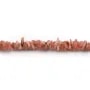 Rhodochrosite in pink color, in the shape of chips x 40cm