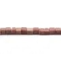 Pink rhodonite, in the shape of a squared, 4mm x 40cm