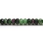 Ruby zoisite, en forme de rondelle facetté, 4 * 6mm x 39cm