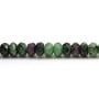 Ruby zoisite, en forme de rondelle facetté, 4 * 6mm x 39cm