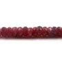 Rubis rouge,en forme de rondelle facette 3x5mm x 40cm