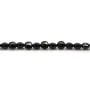 Spinelle noir, de forme ronde plate facetté 4mm x 39cm