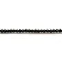 Spinelle noir rondelle facette 1.6x2.2mm x 40cm