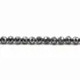 Terahertz de couleur grise, de forme ronde facetté, 4mm x 10pcs