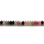 Tourmaline rondelle boulier facette 2x3mm sur fil 39cm