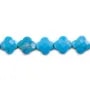 Turquoise reconstitutes clover  faceted 13 mm x 40cm    