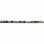 Turquoise africaine de forme ronde facette, 3mm x 40cm